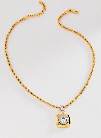 Luv AJ Luna Bezel Pendant Necklace