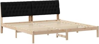 vidaXL Estructura De Cama Con Cabecera Tapizada Marr&oacute;n 200 X 200 Cm Vidaxl