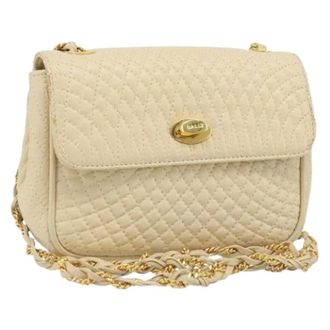 Bally Pre-owned Leren Schoudertas - Dames - Vintage Schoudertas - Beige - ONE Size - Leer - Vintage