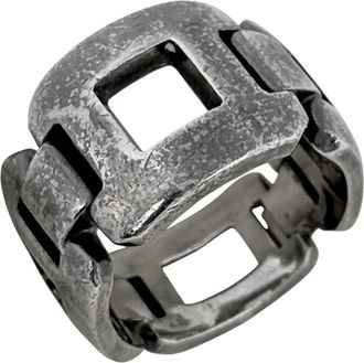 Herm&egrave;s Silver Silver 925 Band Ring (Pre-Owned)