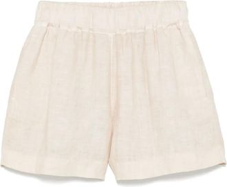 120% Lino linen shorts - women - Linen/Flax - 38 - Neutrals