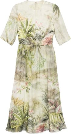 Elie Saab Abito con stampa Safari - Verde