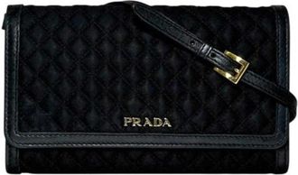 Prada Pre-owned Chain/Shoulder Wallet - Dames - Vintage Accessoires - Zwart - ONE Size - Nylon - Vintage
