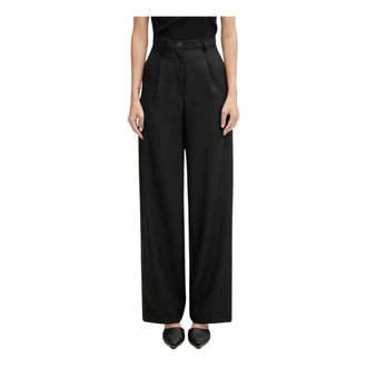Fiorucci Pantaloni sartoriali in lana a gamba larga - - Trousers - Donna - Nero - M