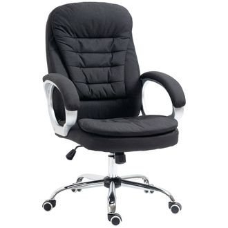 Vinsetto Executive Office Chair with Adjustable Height Swivel Wheels - Black | TJ Hughes