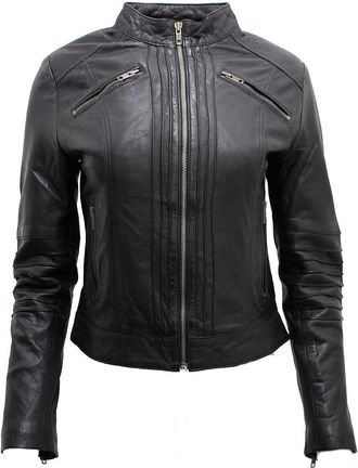Infinity Leather Womens Leather Biker Jacket-Konya
