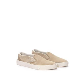 Dior Mens Beige Leather Slip-On Loafers