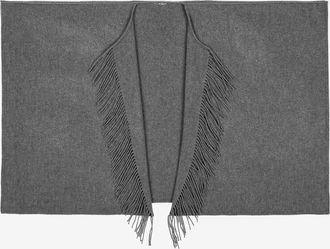 Gaynor Perlenverzierte Strickponcho mit Fransen Nadine