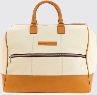 Brunello Cucinelli Borsa Boston Leisure in vitello con grana e vacchetta Brunello Cucinelli