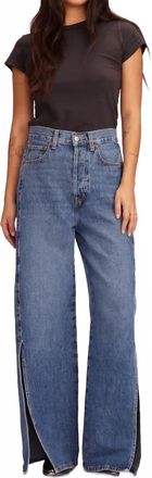 &Eacute;tica Hanna Split Leg Barrel Jeans In Gold Rush