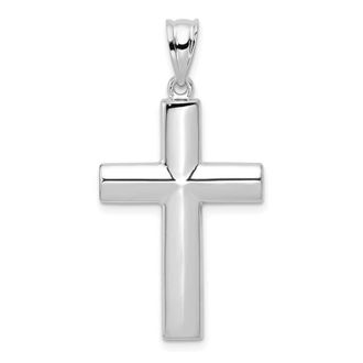 Diamond2Deal 14k Gold Hollow Cross Pendant