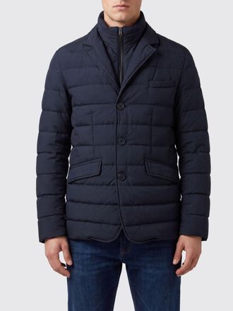 Herno Piumino corto in nylon ultralight trapuntato con collo alto e rever