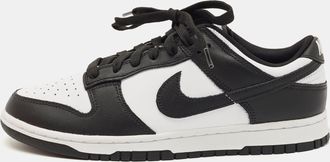 Nike Black/white Leather Dunk Low Retro Panda Sneakers
