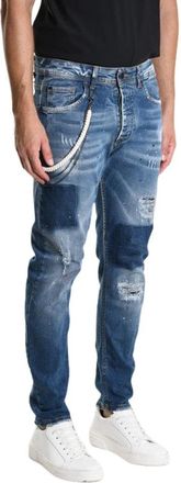 Xagon Man Hombre, Vaqueros, Azul, Talla: S