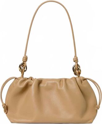 Loeffler Randall Womens Kira Leather Shoulder Bag In Khaki