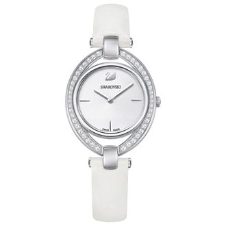 Swarovski Stella Horloge - Dames - Accessoires - Wit - Maat: ONE Size Leer