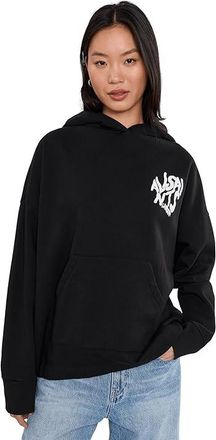 AllSaints Orlando Etie Hoody Womens Clothing Black : LG (US 10-12), Cotton/Polyester