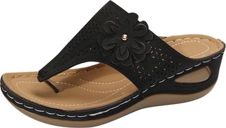 Generic Wide Fit Sandals for Women,Orthopedic Wedge Sandals for Women,Lightweight Orthopedic Flip Flops Uk Wide Fit New Summer Slides Non-Slip Beach Shoes,Arc