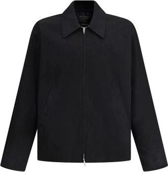 Balenciaga Light Jackets, male, Black, M, Stylish Oversized Jacket with Double Zipper