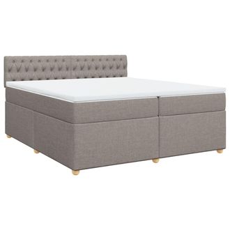 vidaXL Vidaxl - Giroletto A Molle Con Materasso Tortora 200x200 Cm In Tessuto