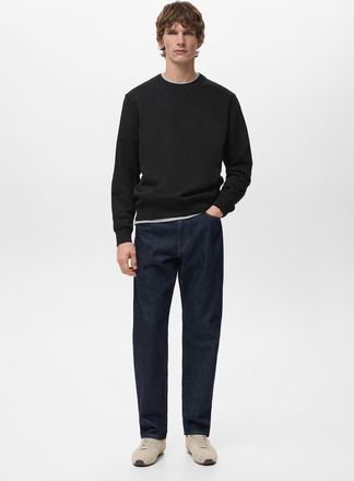 Mango Felpa cotone regular-fit nero - Uomo - XXL - MANGO MAN