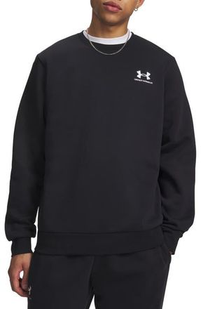 Under Armour UA Icon Fleece Crewneck T-Shirt in Black at Nordstrom, Size Xx-Large