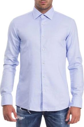 HUGO BOSS Heren, Overhemden, Blauw, Maat: 4XS Katoen