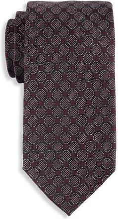 Michael Kors Big & Tall Sorrel Geometric Tie in Burgundy at Nordstrom, Size X-Large