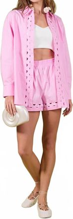 English Factory Womens Short Set In Pink
