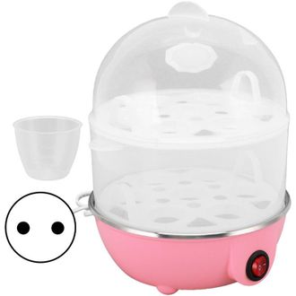 OEM Olla Para Huevos Multifuncional De Doble Capa, Olla Para Huevos Dom&eacute;stica, Cocina 14 Huevos A La Vez, Apagado Autom&aacute;tico, Protecci&oacute;n Contra Cocci&oacute;n En