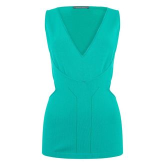 Alberta Ferretti Tank top in knit - female - Alberta Ferretti - Sleeveless Tops - Blue - L - Tops