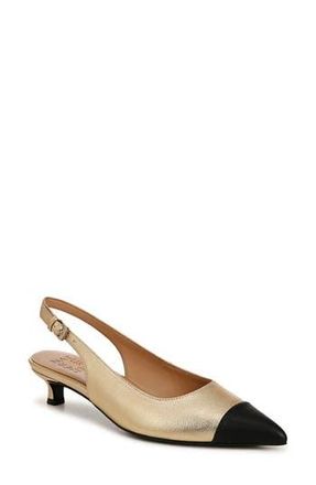 Naturalizer Gazing Kitten Heel Slingback Pump in Dark Gold Faux Leather at Nordstrom Rack, Size 8.5