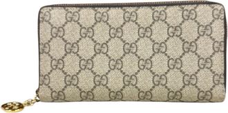 Gucci Beige Brown Canvas Coin Purse/Coin Case (Pre-Owned)