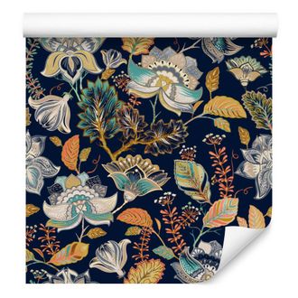 OEM Carta Da Parati Con Fiori In Stile Folcloristico Per Soggiorno E Camera Da Letto 50x1000 Cm