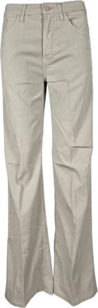 Dondup Broeken, Dames, Grijs, W29, Katoen, Jacklyn Wide Broeken