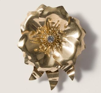 Miu Miu Metal brooch with crystal