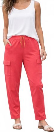 Esqualo Model Cargo Pant In Strawberry