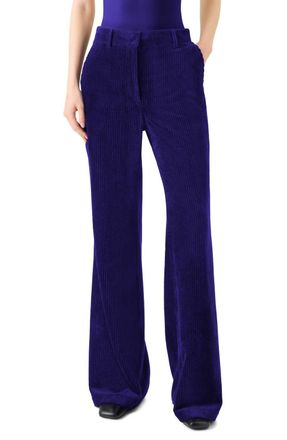 Akris Celia Corduroy Pant In Ultra Violet