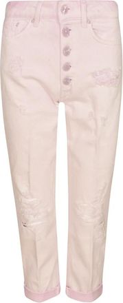 Dondup Cropped broek - Dames - Vrijetijds broeken - Roze - W28 - Broeken