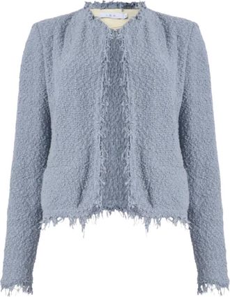 Iro Shavani Jacket - Dames - Blazers - Blauw - L - Leer - Jassen