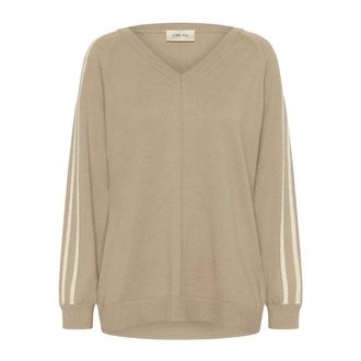 Cream Truien & Vesten, Dames, Beige, M, CRAnva Stripe Pullover