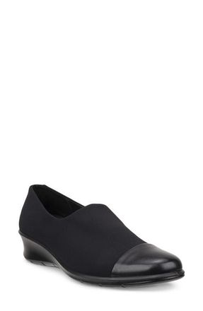 Ecco Felicia Cap Toe Waterproof Loafer in Black/Black at Nordstrom, Size 10-10.5Us