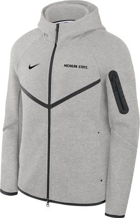 Nike Michigan State Tech Fleece Nike Mens College Full-Zip Hooded Jacket in Grey | 05L4086NMST-8DL