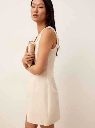 Icone Womens Topstitched and structured minidress