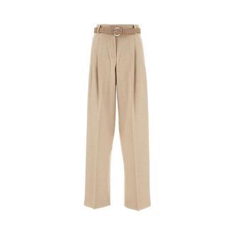 Max Mara Wide Trousers, female, Beige, Size: XS Wide Trousers