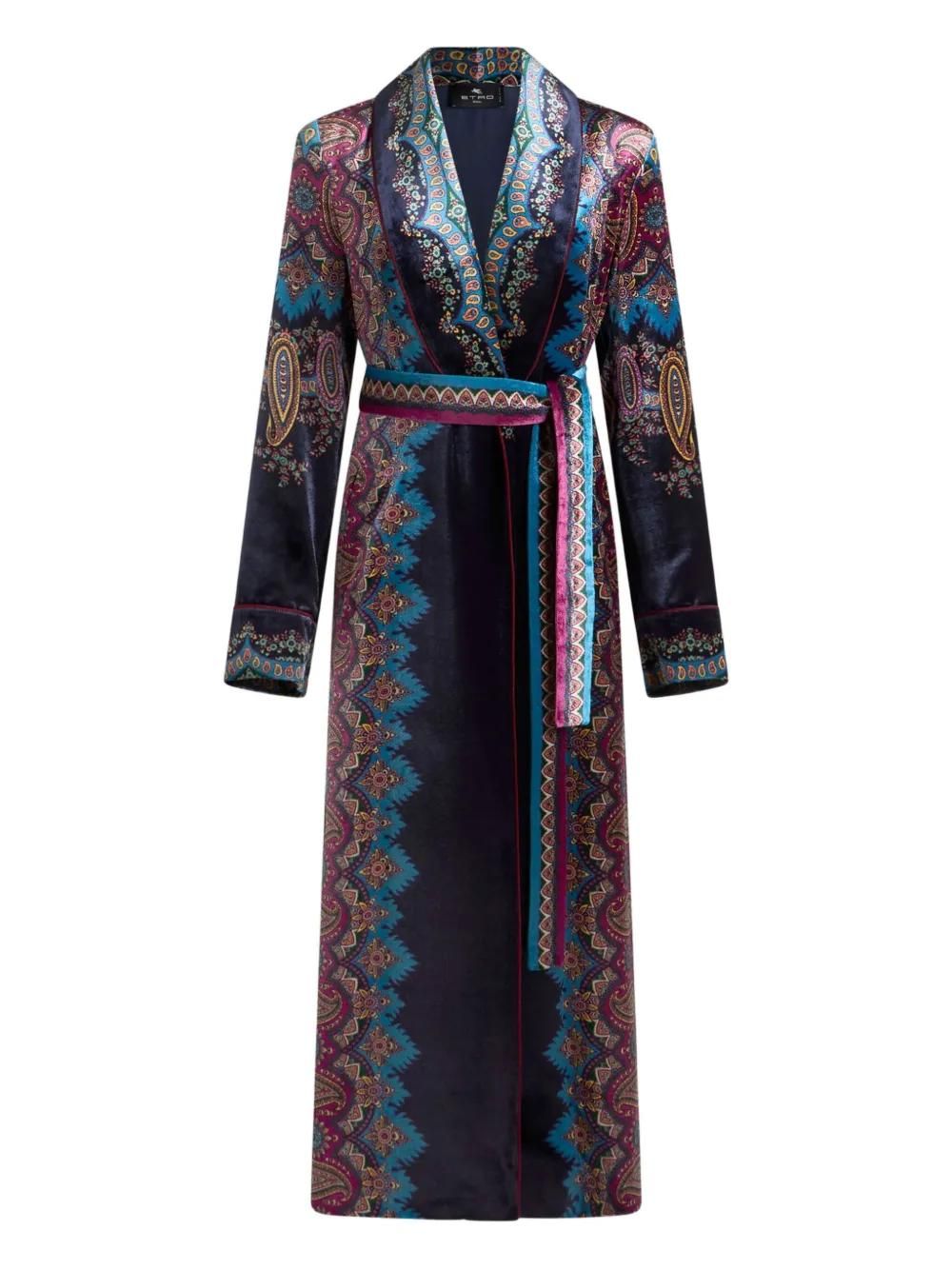 luxury velour dressing gowns Dusty Rose Velvet Wrap Robe: Long Sleeve Luxury Dressing Gown With Pockets  and Waist Tie