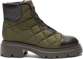 Stuart Weitzman Boots - Dames - Veterlaarzen - Groen - 36 EU - Schoenen