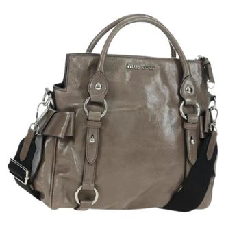 Miu Miu Pre-owned Handbags, female, Brown, Size: ONE SIZE Pre-owned Hand Bag