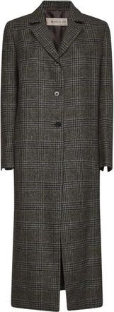 Blanca Vita Enkeljas met enkele rij knopen - Dames - Mantel - Grijs - 2XS - Wol - Jassen