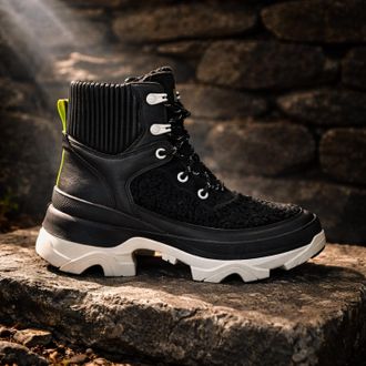 Sorel Womens Brex Cozy Lace Waterproof Boot In Black